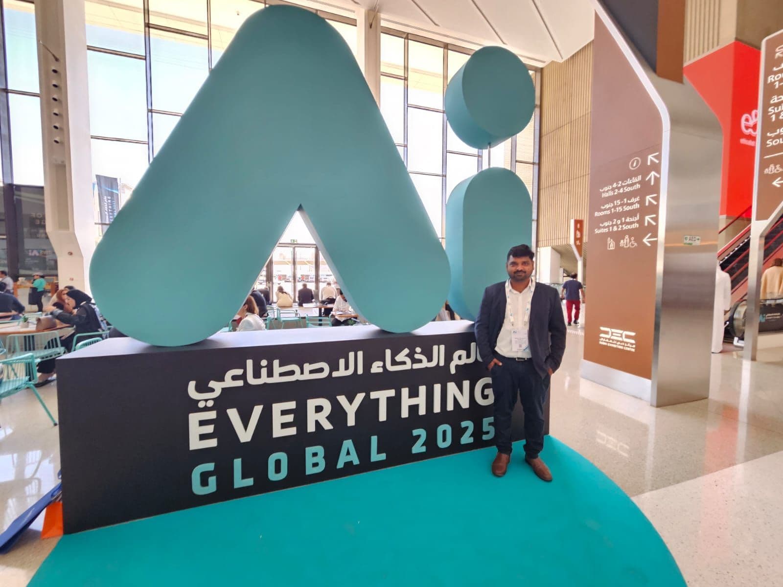 A Vipas team member at the AI Everything Global conference, Dubai